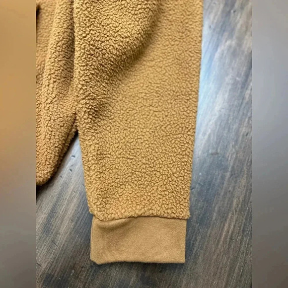 Madewell (re)sourced Sherpa Half Zip Sweatshirt Men's Size Large Brown Cozy NWT - Picture 12 of 16